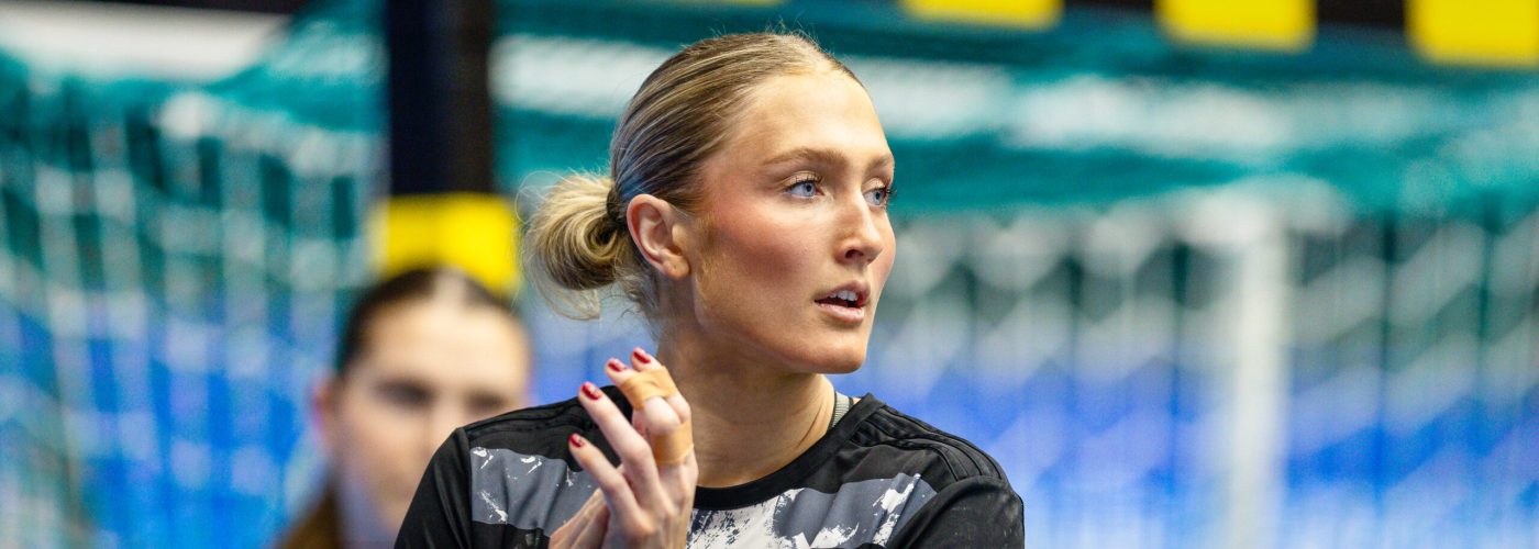 250109 Sävehofs Felicia Granat innan handbollsmatchen i Handbollsligan dam mellan Sävehof och Önnered den 9 januari 2025 i Partille. 
Foto: Michael Erichsen / BILDBYRÅN / COP 89 / MI0774